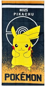 Plážová osuška Pokémon Pikachu 025 - 100% bavlna - 70 x 140 cm