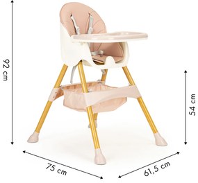 Detská vysoká stolička 2v1 ECOTOYS