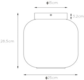 Lucide 45194/25/65 - Stropné svietidlo JOANET 1xE27/40W/230V čierna