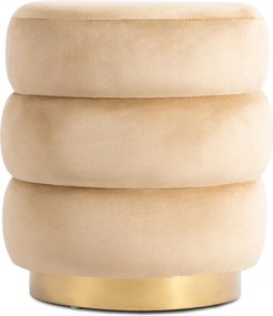 PROXIMA.store - Moderná taburetka Aura FARBA: béžová, Materiál: zamat