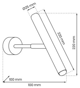 Nástenné bodové svietidlo MONZA 1xG9/8W/230V čierna