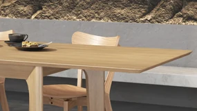 BARI Dub prírodný 180x90 cm (+2 vložky 45 cm) - DREVENÝ STÔL V JAPANDI/ŠKANDINÁVSKOM ŠTÝLE, ROZKLADACÍ DO 270 cm!