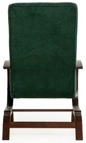 Kreslo Lux, zelená (AN 3207/orech)