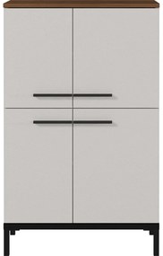 Svetlosivá vysoká kúpeľňová skrinka v dekore orecha 60x97 cm Yonkers - Germania