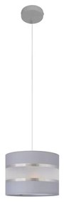 Luster na lanku HELEN 1xE27/15W/230V pr. 20 cm šedá/strieborná