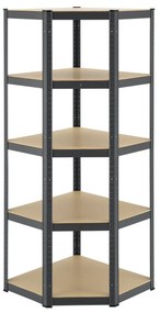InternetovaZahrada Rohový regál Basic 180x70x40 cm - šedý