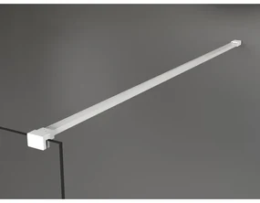 Mexen Kioto, Walk-In sprchová zástena 70 x 200 cm, 8mm sklo číre/čierny vzor, biely profil, 800-070-101-20-77