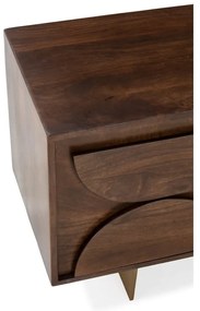 Hnedý TV stolík z mangového dreva 145x55x40 cm Trisha – MOME