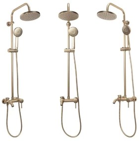 REA-P7051 - Sprchová súprava s batériou LUIS, brúsené zlaté prevedenie