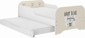 Wooden Toys Detská posteľ MIKI 160x80 BABY BEAR s funkciou spania