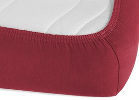 Jersey napínacie prestieradlo JR-010 Vínové 90 x 200 - výška 20 cm
