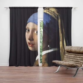 Sablio Záves Dievča s perlou - Johannes Vermeer: 2ks 140x250cm