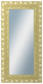 DANTIK - Zrkadlo v rámu, rozmer s rámom 50x100 cm z lišty ROKOKO zlatá hádzaná (2882)