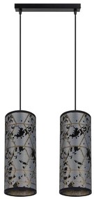 Luster na lanku AVALO 2xE27/60W/230V šedá/čierna