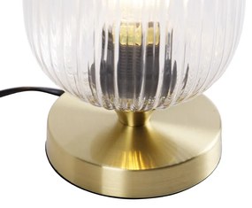 Stolná lampa v štýle Art Deco mosadz - Banci