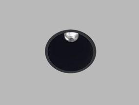 LED2 Kúpeľňové zápustné bodové LED osvetlenie ZERO, 7W, teplá biela, okrúhle, čierne, IP43