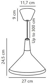 DFTP by Nordlux - Luster na lanku NORI 1xE27/40W/230V
