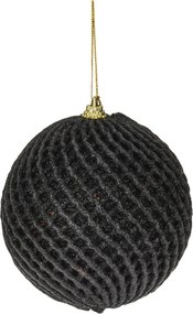 Ozdobná závěsná baňka Black Ball 12 cm černá