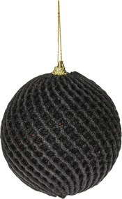 Ozdobná závěsná baňka Black Ball 12 cm černá