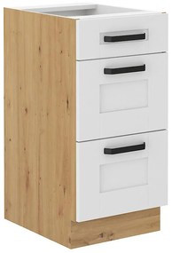 Kuchynská skrinka Luna biela matná/artisan 40D 3S BB