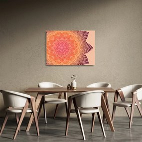 Sklenený obraz - Mandala umenia (70x50 cm)