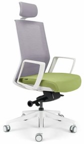 Kancelárska ergonomická stolička BESTUHL S27 WHITE — viac farieb, snímateľný poťah Modrá