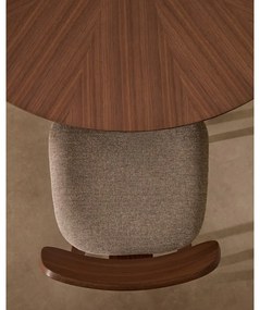 Okrúhly jedálenský stôl s doskou v dekore orechového dreva ø 120 cm Naanim – Kave Home