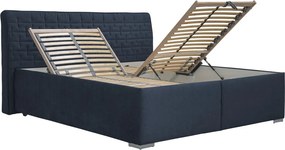 Posteľ Rita 180x200 cm, námornícka modrá látka