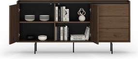 Elegantná komoda Zenar 170 cm so zásuvkami - orech / čierna