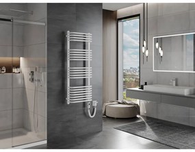 Mexen Apollo, elektrické vykurovacie teleso 1210x450 mm + vykurovacia tyč 600 W, biela, W117-1210-450-2600-20