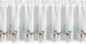 KRÁTKA VIANOČNÁ ZÁCLONA NA PÁSKE XMAS18 150X40 CM VZOROVANÁ