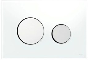 TECEloop- Ovládacie tlačidlo, sklenené, biele sklo - chróm 9240660