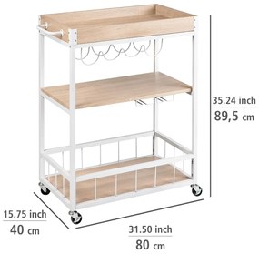 Servírovací stolík na kolieskach 40x80 cm Rustico - Wenko