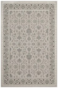 Koberec Allora Plus F346A ornament / rám, strieborný / sivý