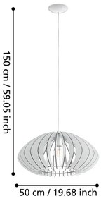 Eglo 95254 - Luster COSSANO 2 1xE27/60W/230V