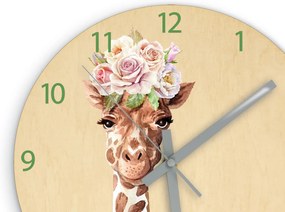 Dětské nástěnné hodiny Ami Žirafa 30 cm vícebarevné II