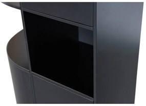 Čierna modulárna knižnica z borovicového dreva 78x210 cm Finca – WOOOD