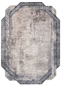 Koberec TINE 75425A vintage rám - sivý / granát
