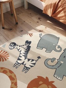 Hanse Home, Detský koberec Adventures 106409 Cream Multicolor kruh, 160x160 (priemer) kruh, viacfarebná, detská izba