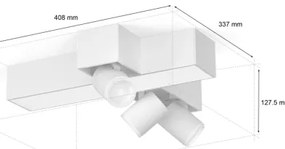 Philips-LED RGBW Stmievateľné bodové svietidlo Hue CENTRIS 3xGU10/4,2W + LED/11W