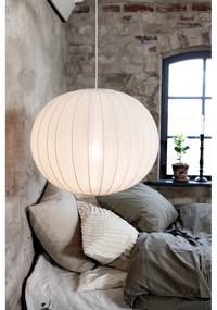 Biele závesné svietidlo s textilným tienidlom ø 50 cm Florence – Markslöjd