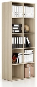 Regál FRAME, vysoká, 2 stĺpce, 2162 x 872 x 450 mm, dub prírodný