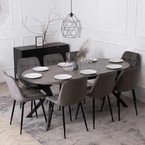 PROXIMA.store - Okrúhly rozkladací stôl LUGO FARBA: biela, FARBA NÔH: zlatá