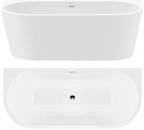 Rea Olympia, voľnestojaca akrylátová vaňa 170 x 80cm, biela, REA-W0633