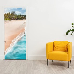 Fototapeta na dvere - Plážový beh (95x205cm)