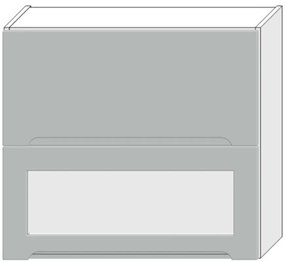 Skrinka do kuchyne Zoya W80grf/2 Sd svetlo šedá mat/biely