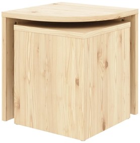 Konferenčné stolíky z borovicového dreva v prírodnej farbe v súprave 2 ks Combine – Karup Design