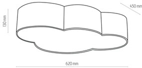 Brilagi - Detské stropné svietidlo NIMBUS 4xE27/15W/230V 46x63 cm ružová