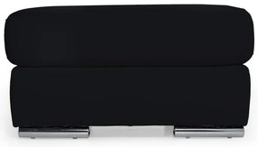 Kožený taburet LOREN II, tm. modrá (madras - 106 dark blue)