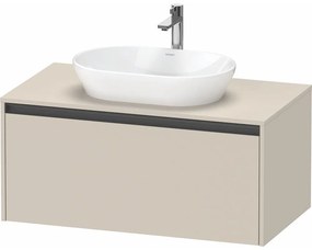 DURAVIT Ketho 2 závesná skrinka pod umývadlo na dosku, 1 zásuvka, 1000 x 550 x 459 mm, taupe super matná, K24886083830000